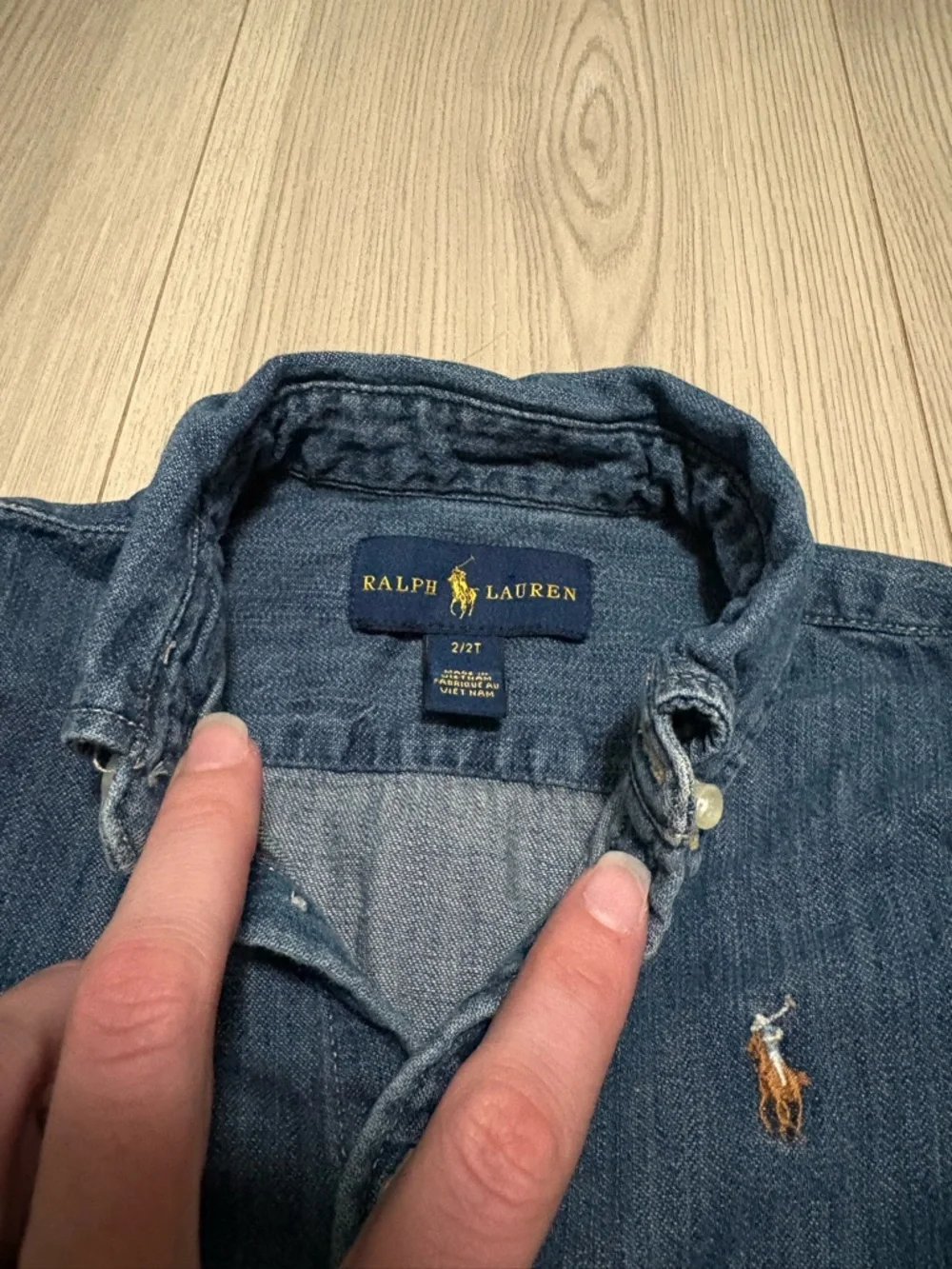Ralph Lauren Belted Cotton Denim Shirtdress Size 2T